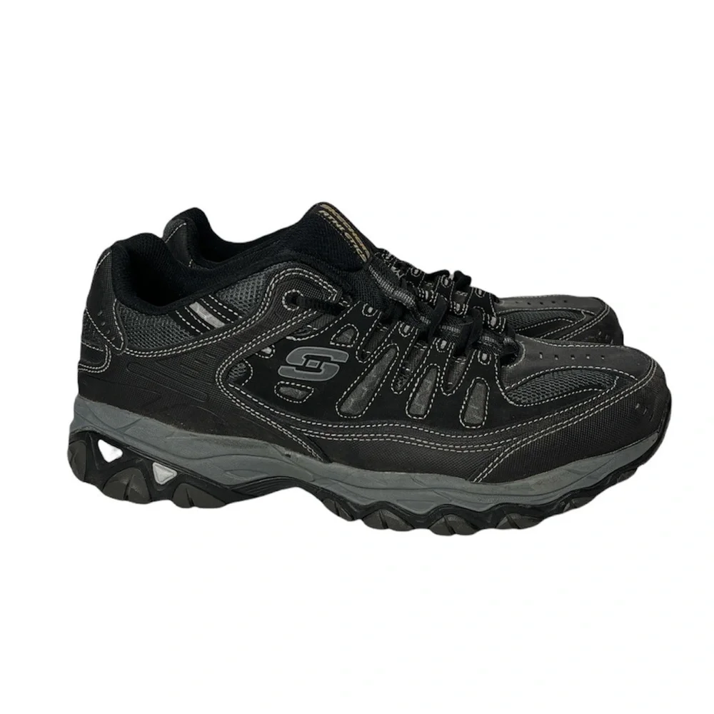 Skechers Men's 12 After Burn Memory Fit 50125EWW Black Running Shoes Sneakers - Picture 1 of 10